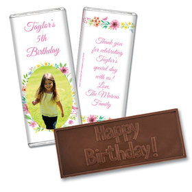 Personalized Bonnie Marcus Birthday Blossom Photo Embossed Chocolate Bars