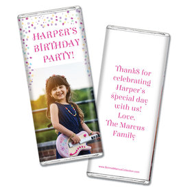 Personalized Bonnie Marcus Birthday Sprinkling Confetti Photo Chocolate Bars