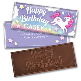 Personalized Bonnie Marcus Birthday Unicorn Dreams Embossed Chocolate Bars