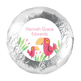 Bonnie Marcus Collection Birth Announcement Girl Baby Announcements 1.25" Stickers (48 Stickers)
