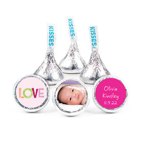 Bonnie Marcus Collection Personalized 3/4" Sticker Love Girl Birth Announcement