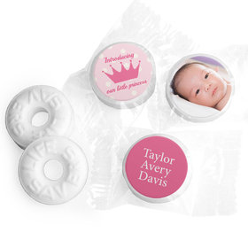 Bonnie Marcus Collection Personalized LIFE SAVERS Mints Polka Dots & Crown Girl Birth Announcement