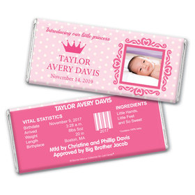 Bonnie Marcus Collection Personalized Wrapper Polka Dots & Crown Girl Birth Announcement