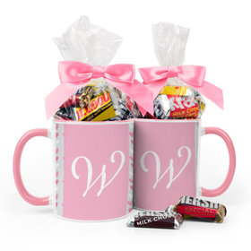 Personalized Baby Girl Announcement Hearts 11oz Mug with Hershey's Miniatures