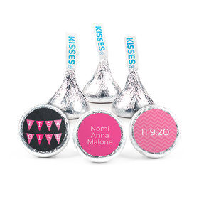 Personalized Girl Birth Announcement Banner Hershey's Kisses