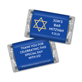 Personalized Bonnie Marcus Bar Mitzvah Traditional Star Hershey's Miniatures