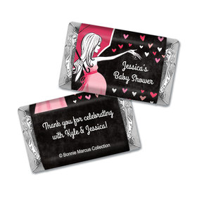 Bonnie Marcus Collection Personalized Mini Candy Bar Wrapper Baby Shower Candy Sprinkling Pink
