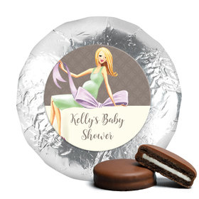 Bonnie Marcus Collection Baby Shower Baby Bow Milk Chocolate Drenched Oreo Cookies Foil Wrapped