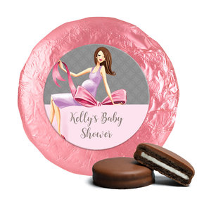 Bonnie Marcus Collection Baby Shower Baby Bow Milk Chocolate Drenched Oreo Cookies Foil Wrapped