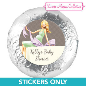 Bonnie Marcus Collection Baby Shower Baby Bow 1.25" Stickers (48 Stickers)