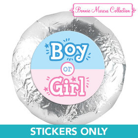 Personalized Bonnie Marcus Gender Reveal Boy or Girl 1.25" Stickers (48 Stickers)