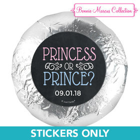 Personalized Bonnie Marcus Gender Reveal Princess or Prince 1.25" Stickers (48 Stickers)