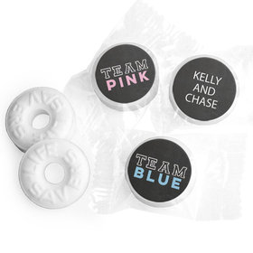 Personalized Bonnie Marcus Gender Reveal Team Pink vs. Team Blue Life Savers Mints