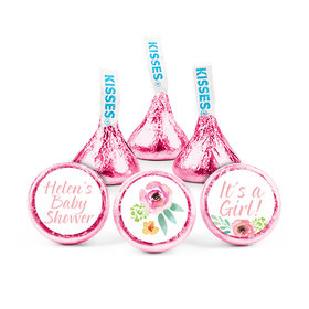 Personalized Bonnie Marcus Baby Shower Pink Blossom Hershey's Kisses