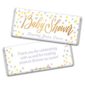 Personalized Bonnie Marcus Baby Shower Confetti Fun Chocolate Bar Wrappers Only