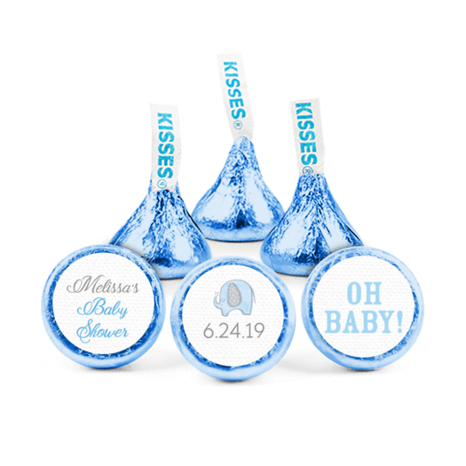 Personalized Bonnie Marcus Baby Shower Elephants Hershey's Kisses