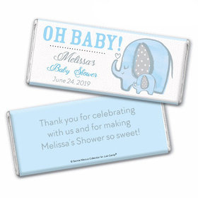 Personalized Bonnie Marcus Baby Shower Elephants Chocolate Bar & Wrapper