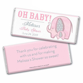 Personalized Bonnie Marcus Baby Shower Elephants Chocolate Bar & Wrapper