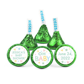 Personalized Bonnie Marcus Baby Shower Colorful Baby Hershey's Kisses