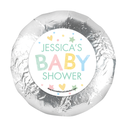 Personalized Bonnie Marcus Sweet Baby Shower 1.25in Stickers (48 Stickers)
