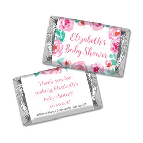 Personalized Bonnie Marcus Floral Wreath Baby Shower Mini Wrappers