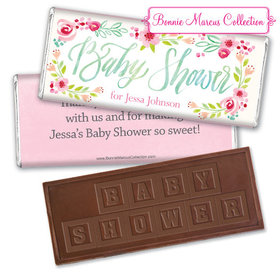 Personalized Bonnie Marcus Honey Wreath Baby Shower Embossed Chocolate Bar & Wrapper