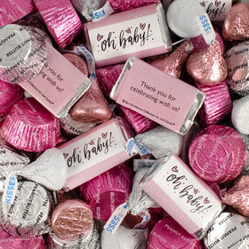 Girl Baby Shower Hershey's Miniatures, Kisses and Reese's Peanut Butter Cups - 1.75lb Bag
