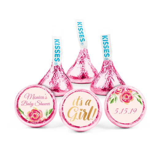 Personalized Bonnie Marcus Baby Shower Spring Baby Hershey's Kisses