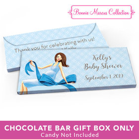 Deluxe Personalized Baby Shower Baby Bow Candy Bar Favor Box