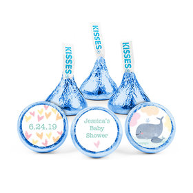 Personalized Bonnie Marcus Baby Shower Baby Whale Hershey's Kisses