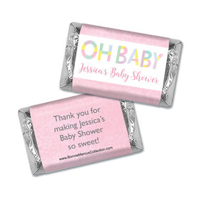 Personalized Bonnie Marcus Baby Shower Hershey's Miniatures Wrappers Pastel Shower