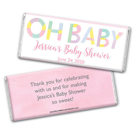Personalized Bonnie Marcus Baby Shower Pastel Chocolate Bar Wrappers
