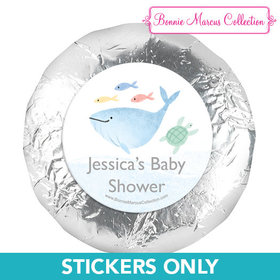 Personalized Bonnie Marcus Under the Sea Baby Shower 1.25in Stickers (48 Stickers)
