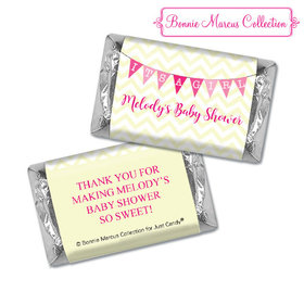 Personalized Bonnie Marcus Chevron Banner Girl Shower Hershey's Miniatures