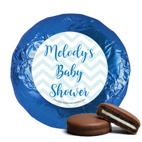 Personalized Bonnie Marcus Chevron Banner Boy Baby Shower Milk Chocolate Covered Oreos