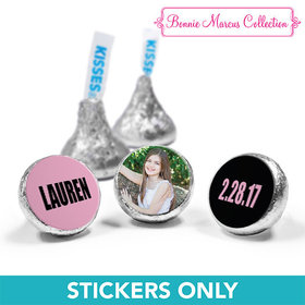Bat Mitzvah Personalized Boldly Pink 3/4" Stickers (108 Stickers)