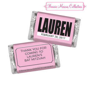 Bat Mitzvah Personalized Boldly Pink Hershey's Miniatures