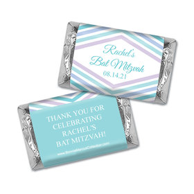 Personalized Bonnie Marcus Bat Mitzvah Traditional Stripes Hershey's Miniatures