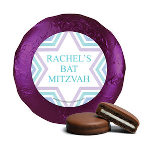Personalized Bonnie Marcus Bat Mitzvah Traditional Stripes Chocolate Covered Oreos Cookies