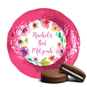 Personalized Bonnie Marcus Bat Mitzvah Floral Commencement Chocolate Covered Oreos Cookies