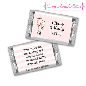 Bonnie Marcus Collection Engagement Pink Champagne Personalized Hershey Bar Wrappers