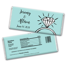Bonnie Marcus Collection Personalized Chocolate Bar Wrappers Personalized & Wrapper Bada Bling Engagement Favors