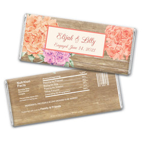 Bonnie Marcus Collection Personalized Chocolate Bar Wrappers Chocolate and Wrapper Blooming Joy Engagement Announcement