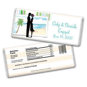 Bonnie Marcus Collection Personalized Chocolate Bar Wrappers Personalized & Wrapper Tropical I Do Engagement