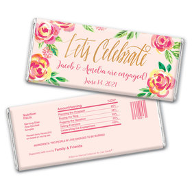 Bonnie Marcus Collection Personalized Chocolate Bar Chocolate & Wrapper In the Pink Engagement Favors by Bonnie Marcus