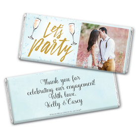 Personalized Bonnie Marcus Engagement Champagne Party Chocolate Bar Wrappers Only