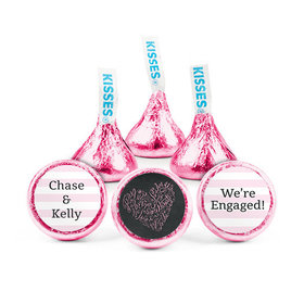 Personalized Bonnie Marcus Engagement Sweetheart Swirl Hershey's Kisses