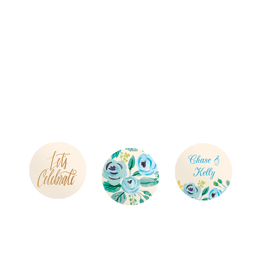 Personalized Bonnie Marcus Engagement Something Blue 3/4" Stickers for Hershey's Kisses