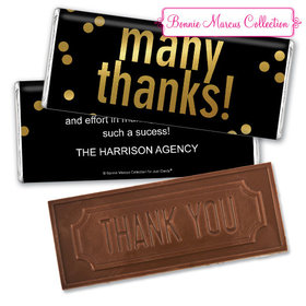 Personalized Bonnie Marcus Business Many Thanks Embossed Chocolate Bar