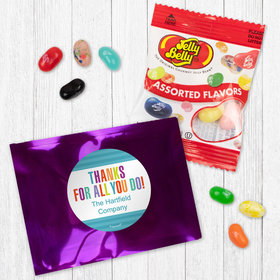Personalized Bonnie Marcus Rainbow Thanks Jelly Belly Assorted Jelly Beans